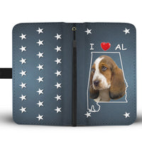 Cute Basset Hound Print Wallet Case- Free Shipping-AL State - Deruj.com