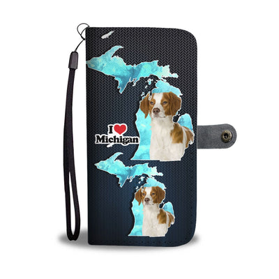 Cute Brittany Dog Print Wallet Case-Free Shipping-MI State - Deruj.com