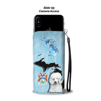 Cute Poodle Print Wallet Case-Free Shipping-MI State - Deruj.com