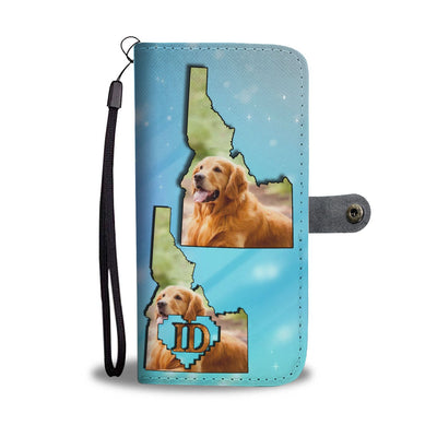 Lovely Golden Retriever Print Wallet Case-Free Shipping-ID State - Deruj.com