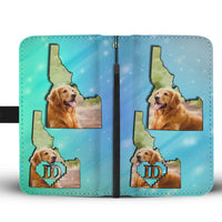 Lovely Golden Retriever Print Wallet Case-Free Shipping-ID State - Deruj.com