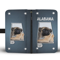 Pug Dog Print Wallet Case-Free Shipping-AL State - Deruj.com