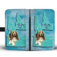 Basset Hound Dog Print Wallet Case-Free Shipping-ID State