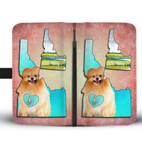 Cute Pomeranian Dog Print Wallet Case-Free Shipping-ID State - Deruj.com
