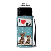 Cute Chihuahua Print Wallet Case-Free Shipping-KS State - Deruj.com