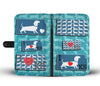 Dachshund Dog Pattern Print Wallet Case-Free Shipping-KS State - Deruj.com