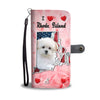 Maltese Dog On Pink Print Wallet Case-Free Shipping-RI State - Deruj.com