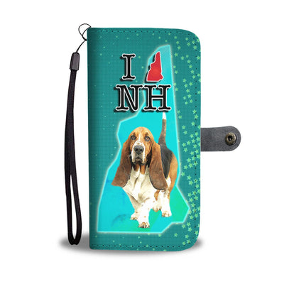 Basset Hound Dog Print Wallet Case-Free Shipping-NH State