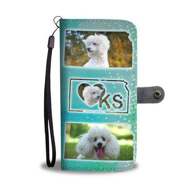 Cute Poodle Dog Print Wallet Case-Free Shipping-KS State - Deruj.com