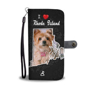 Yorkshire Terrier On Black Print Wallet Case-Free Shipping-RI State - Deruj.com