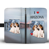 Lovely Beagle Dog Print Wallet Case- Free Shipping-AZ State - Deruj.com