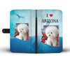 Lovely Bichon Frise Print Wallet Case-Free Shipping-AZ State - Deruj.com