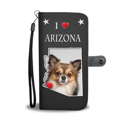 Cute Chihuahua On Black Print Wallet Case-Free Shipping-AZ State - Deruj.com