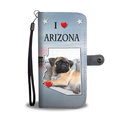 Cute Pug Dog Print Wallet Case-Free Shipping-AZ State - Deruj.com