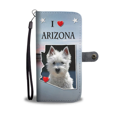 Cute West Highland White Terrier Print Wallet Case-Free Shipping-AZ State - Deruj.com