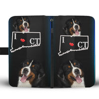 Amazing Bernese Mountain Dog Print Wallet Case-Free Shipping-CT State - Deruj.com