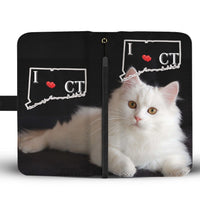 Persian Cat Print Wallet Case-Free Shipping-CT State - Deruj.com