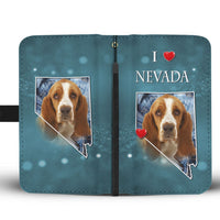 Cute Basset Hound Print Wallet Case-Free Shipping-NV State - Deruj.com