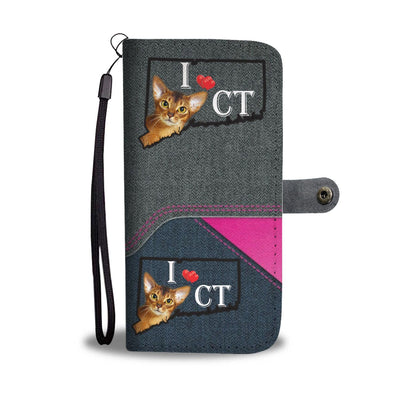 Abyssinian cat Print Wallet Case-Free Shipping-CT State - Deruj.com
