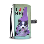 Border Collie Dog Print Wallet Case-Free Shipping-NH State - Deruj.com