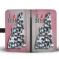 Border Collie In Lots Print Wallet Case-Free Shipping-NH State - Deruj.com
