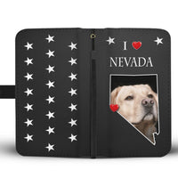 Labrador Retriever On Black Print Wallet Case-Free Shipping-NV State - Deruj.com