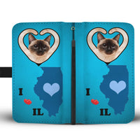 Siamese cat Print Wallet Case-Free Shipping-IL State - Deruj.com