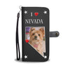 Yorkshire Terrier On Black Print Wallet Case-Free Shipping-NV State - Deruj.com
