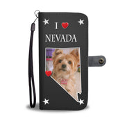 Yorkshire Terrier On Black Print Wallet Case-Free Shipping-NV State - Deruj.com
