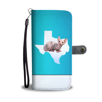 Sphynx Cat Print Wallet Case-Free Shipping-TX State - Deruj.com