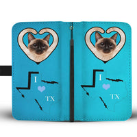 Siamese cat Print Wallet Case-Free Shipping-TX State - Deruj.com