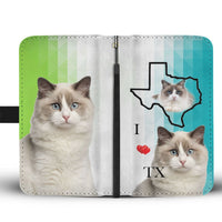 Ragdoll Cat Print Wallet Case-Free Shipping-TX State - Deruj.com