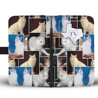 Turkish Angora Cat Print Wallet Case-Free Shipping-TX State - Deruj.com