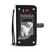 Cute Maltese Dog On Black Print Wallet Case-Free Shipping-IN State - Deruj.com