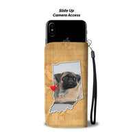 Cute Pug Dog Print Wallet Case-Free Shipping-IN State - Deruj.com