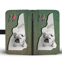 Cute Bulldog Puppy Print Wallet Case-Free Shipping-NH State - Deruj.com