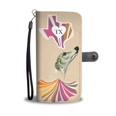 Whippet Dog Print Wallet Case-Free Shipping-TX State - Deruj.com
