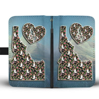 Beagle Dog Floral Print Wallet Case-Free Shipping-ID State - Deruj.com