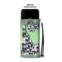 Border Collie Dog In Lots Print Wallet Case-Free Shipping-ID State - Deruj.com