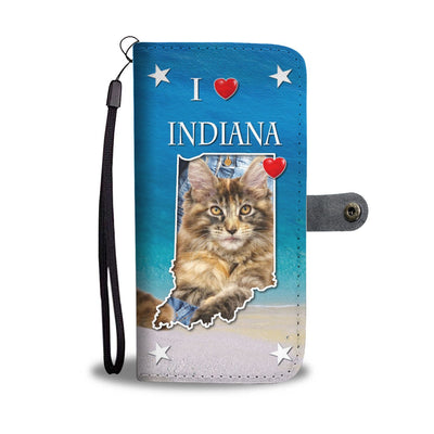 Cute Maine Coon Print Wallet Case-Free Shipping-IN State - Deruj.com
