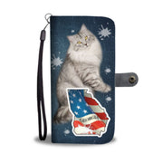 Siberian Cat Print Wallet Case-Free Shipping-GA State - Deruj.com