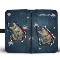 American Curl Cat Print Wallet Case-Free Shipping-GA State - Deruj.com