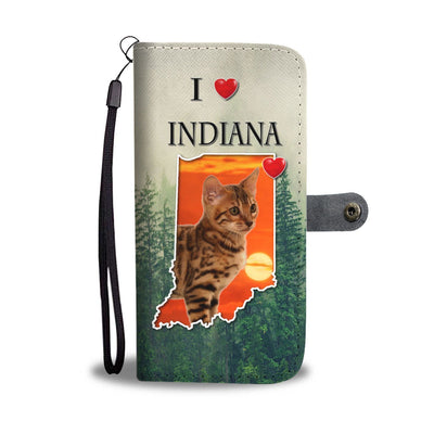 Cute Bengal Cat Print Wallet Case-Free Shipping-IN State - Deruj.com