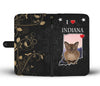Cute Burmese Cat On Black Print Wallet Case-Free Shipping-IN State - Deruj.com