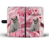 British Shorthair Cat On Pink Print Wallet Case-Free Shipping-IN State - Deruj.com