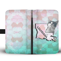 Munchkin Cat Print Wallet Case-Free Shipping-LA State - Deruj.com