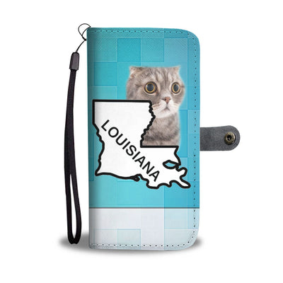 Scottish Fold Cat Print Wallet Case-Free Shipping-LA State - Deruj.com