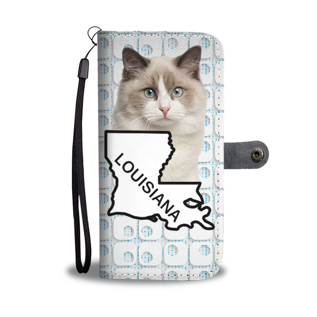Ragdoll Cat Print Wallet Case-Free Shipping-LA State - Deruj.com
