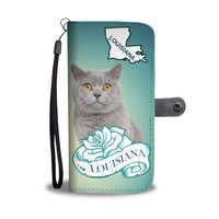 British Shorthair Cat Print Wallet Case-Free Shipping-LA State - Deruj.com