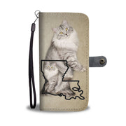 Siberian Cat Print Wallet Case-Free Shipping-LA State - Deruj.com